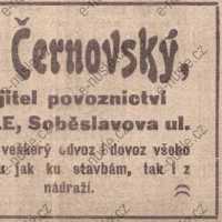 Inzerát Nuselský obzor 01.06.1913 Černovský Nusle 284