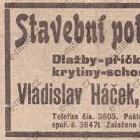 Inzerát Nuselský obzor 01.06.1913 Háček Nusle 414