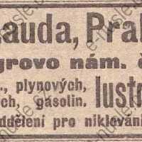 Inzerát Nuselský obzor 01.06.1913 Lauda Nusle 5 Inzerát Nuselský obzor 01.06.1913 Lauda Nusle 5