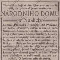 Inzerát Nuselský obzor 01.06.1913 Klos Nusle 2