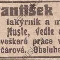 Inzerát Nuselský obzor 01.06.1913 Hovorka Nusle 372