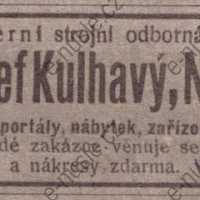 Inzerát Nuselský obzor 01.06.1913 Kulhavý Nusle 429