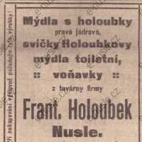 Inzerát Nuselský obzor 01.06.1913 Holoubek Nusle 11