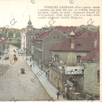 Bělehradská ulice směrem od náměstí Bratří Synků, 1902 (Rudolf Píša)